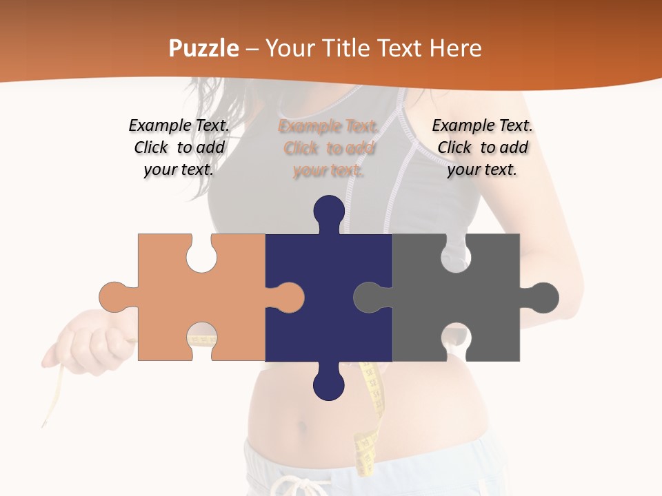 A Woman Measuring Her Waist With A Measuring Tape PowerPoint Template