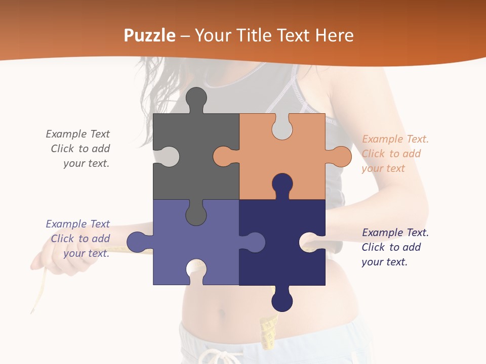 A Woman Measuring Her Waist With A Measuring Tape PowerPoint Template