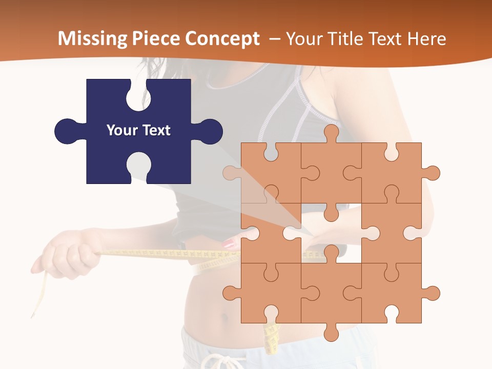 A Woman Measuring Her Waist With A Measuring Tape PowerPoint Template