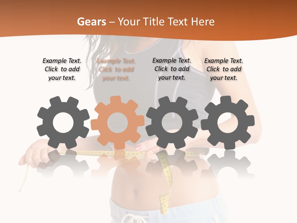 A Woman Measuring Her Waist With A Measuring Tape PowerPoint Template