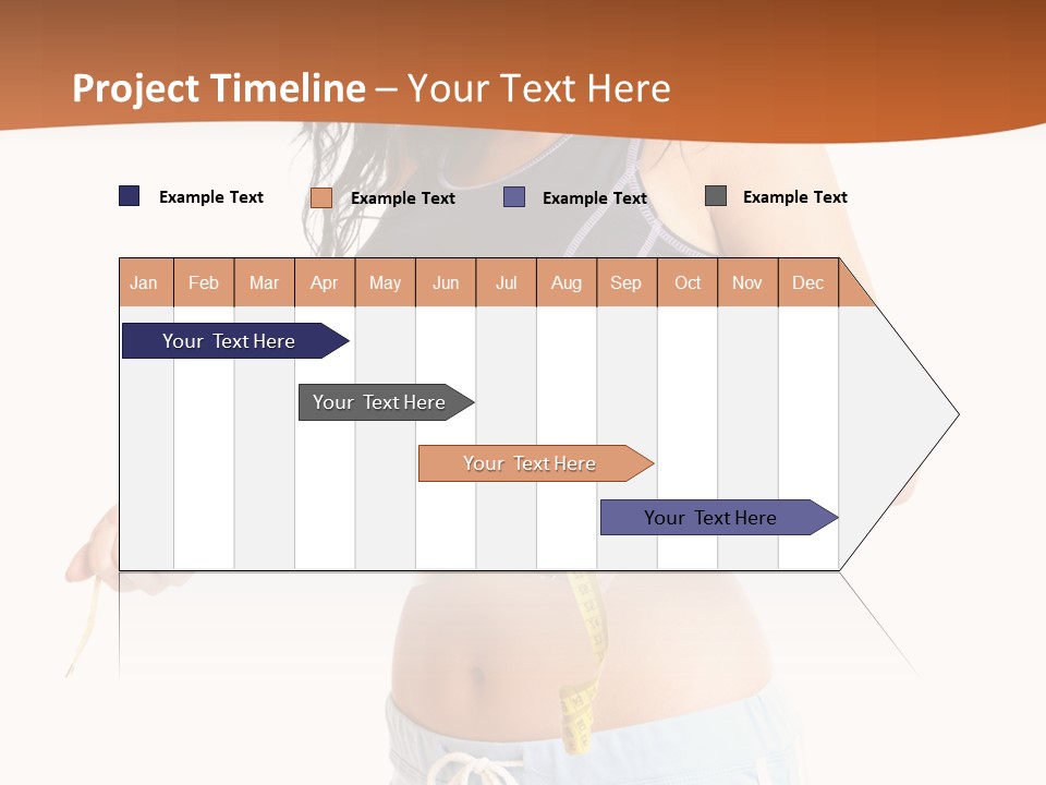 A Woman Measuring Her Waist With A Measuring Tape PowerPoint Template