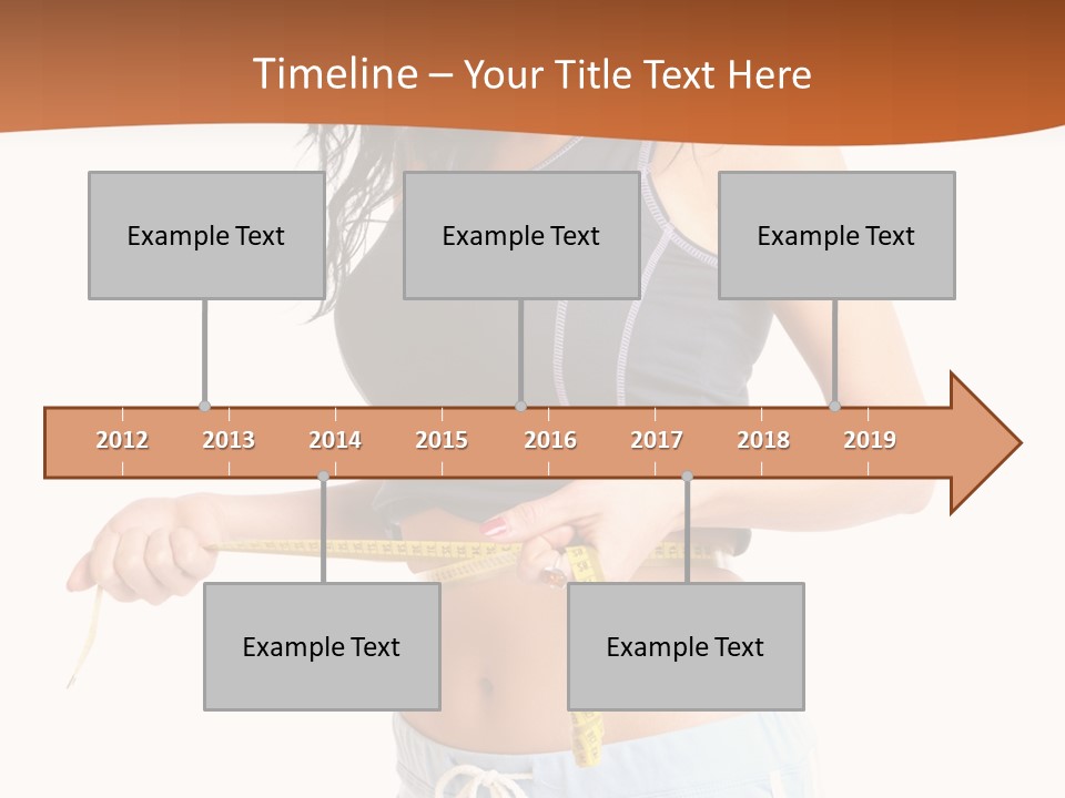 A Woman Measuring Her Waist With A Measuring Tape PowerPoint Template