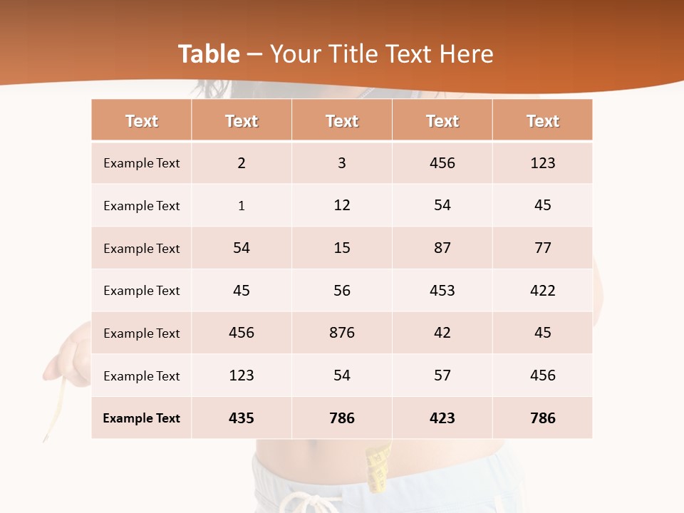 A Woman Measuring Her Waist With A Measuring Tape PowerPoint Template