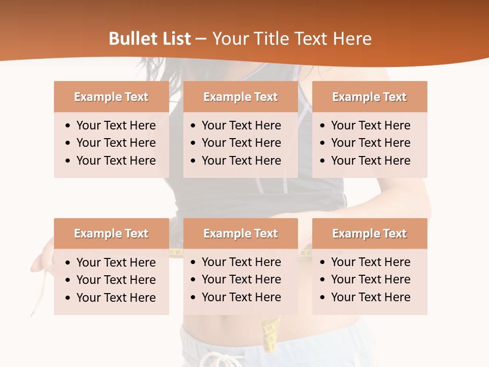 A Woman Measuring Her Waist With A Measuring Tape PowerPoint Template