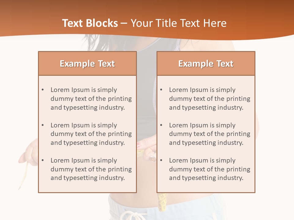 A Woman Measuring Her Waist With A Measuring Tape PowerPoint Template