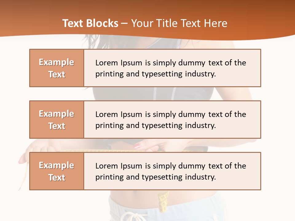 A Woman Measuring Her Waist With A Measuring Tape PowerPoint Template