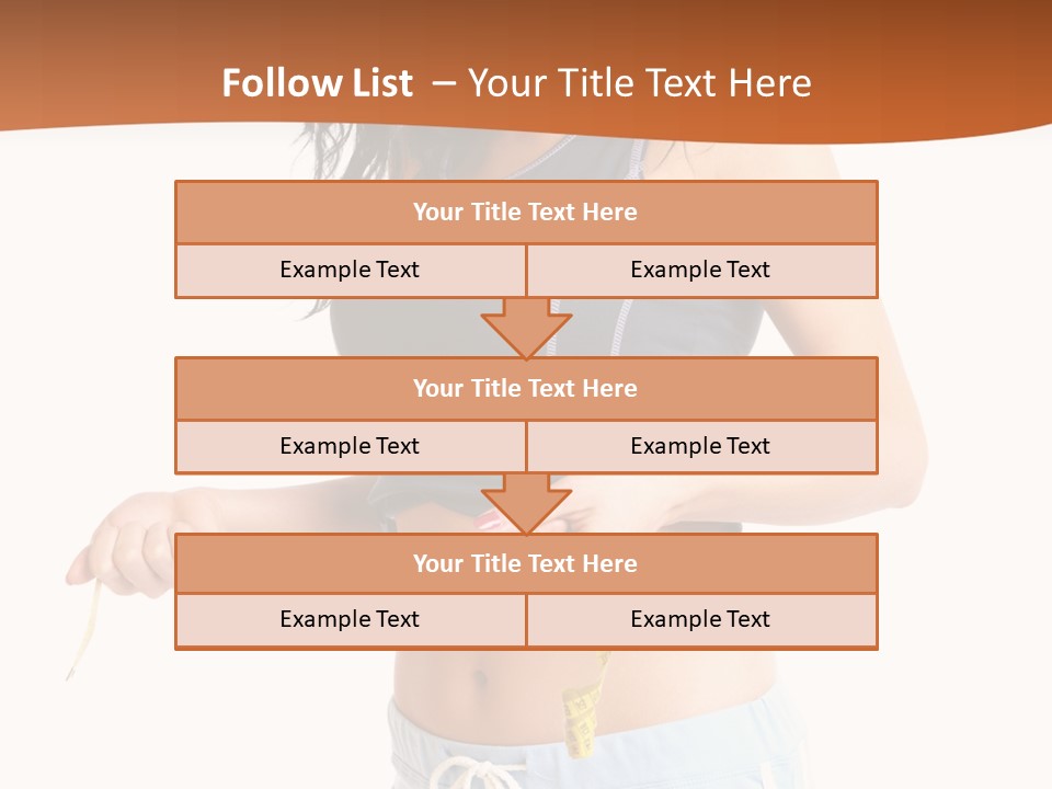 A Woman Measuring Her Waist With A Measuring Tape PowerPoint Template