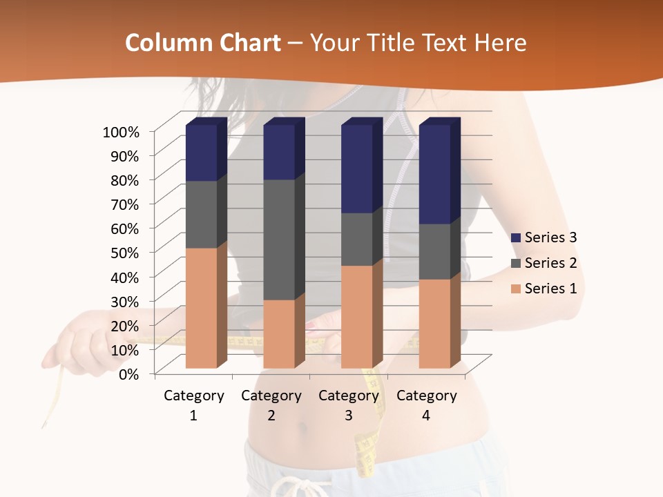 A Woman Measuring Her Waist With A Measuring Tape PowerPoint Template
