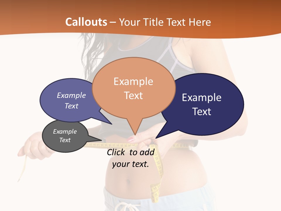 A Woman Measuring Her Waist With A Measuring Tape PowerPoint Template