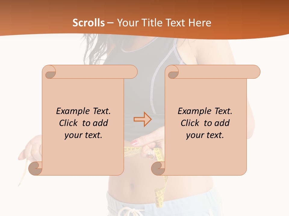 A Woman Measuring Her Waist With A Measuring Tape PowerPoint Template