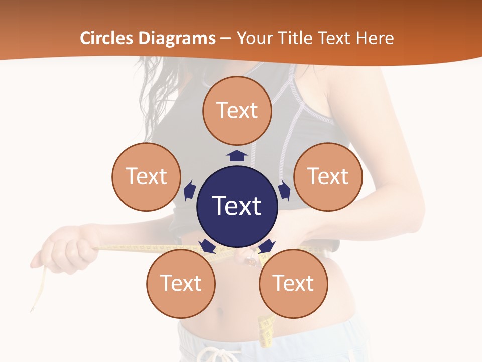 A Woman Measuring Her Waist With A Measuring Tape PowerPoint Template