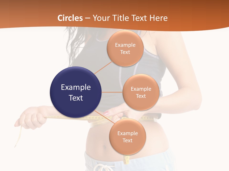 A Woman Measuring Her Waist With A Measuring Tape PowerPoint Template