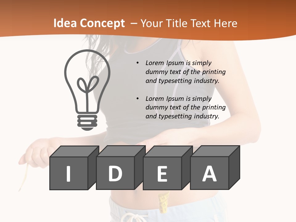 A Woman Measuring Her Waist With A Measuring Tape PowerPoint Template