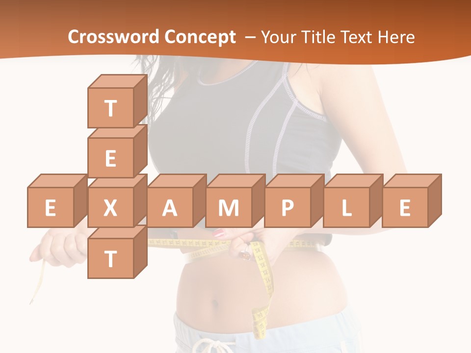 A Woman Measuring Her Waist With A Measuring Tape PowerPoint Template