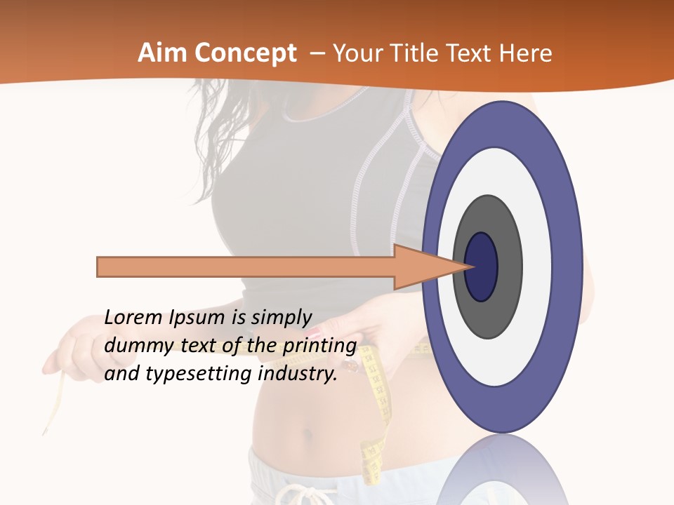 A Woman Measuring Her Waist With A Measuring Tape PowerPoint Template