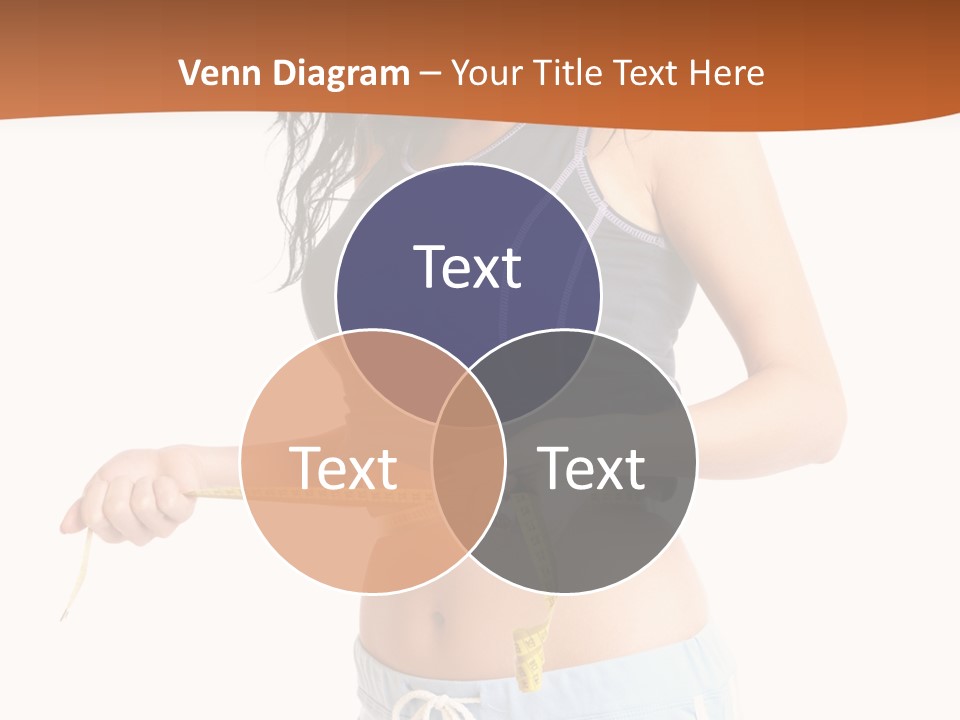 A Woman Measuring Her Waist With A Measuring Tape PowerPoint Template