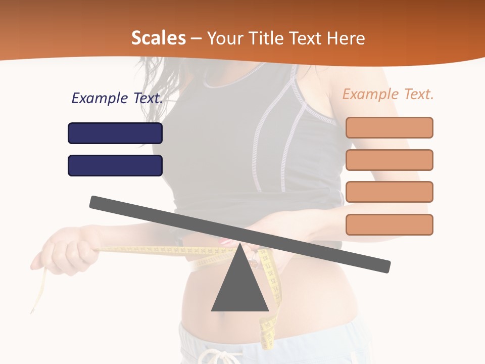 A Woman Measuring Her Waist With A Measuring Tape PowerPoint Template