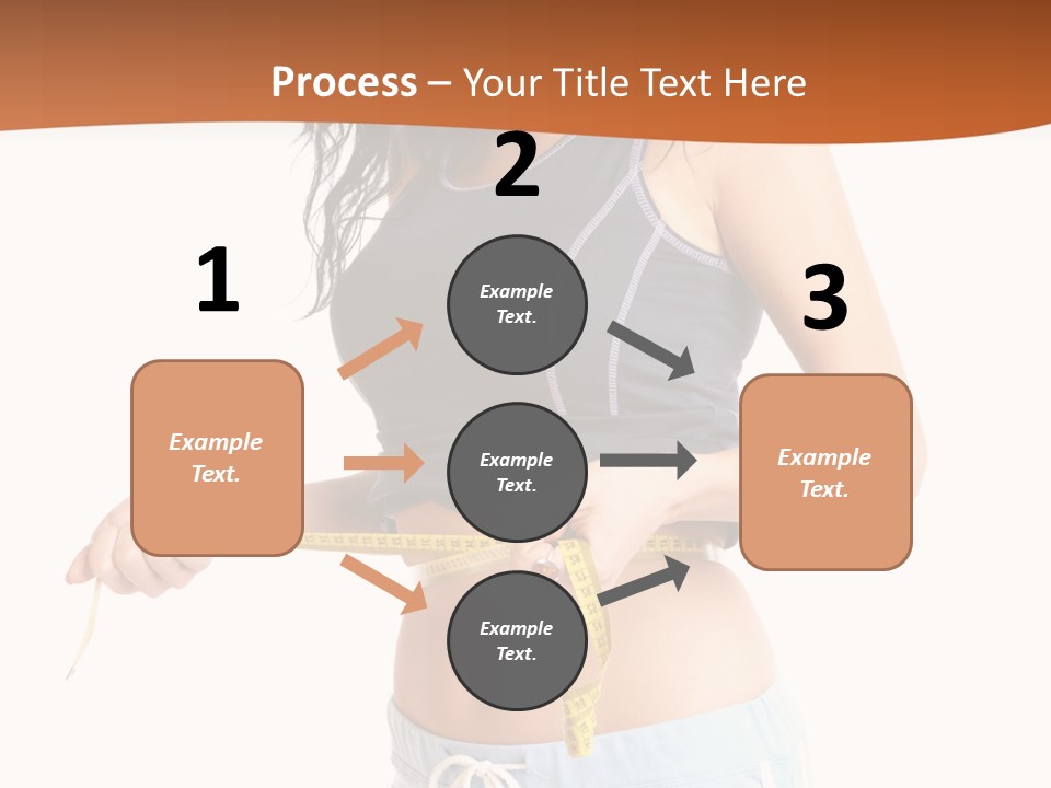 A Woman Measuring Her Waist With A Measuring Tape PowerPoint Template