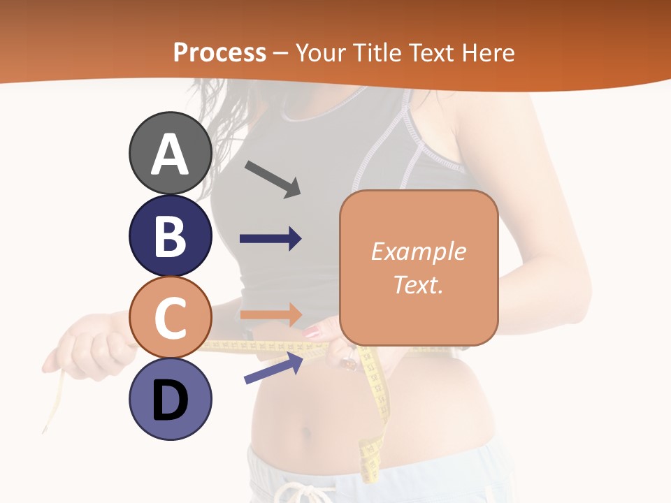 A Woman Measuring Her Waist With A Measuring Tape PowerPoint Template