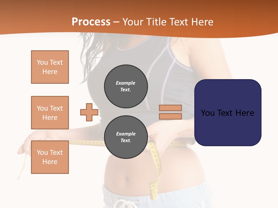 A Woman Measuring Her Waist With A Measuring Tape PowerPoint Template