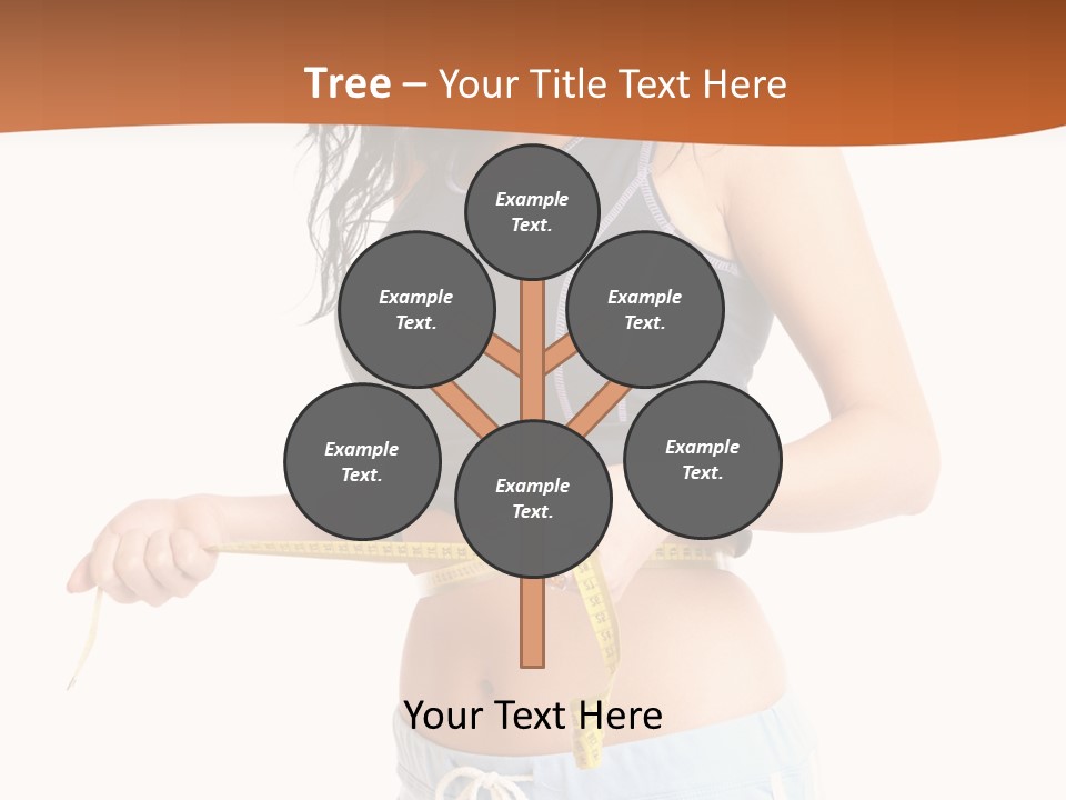 A Woman Measuring Her Waist With A Measuring Tape PowerPoint Template