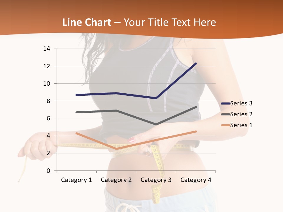 A Woman Measuring Her Waist With A Measuring Tape PowerPoint Template