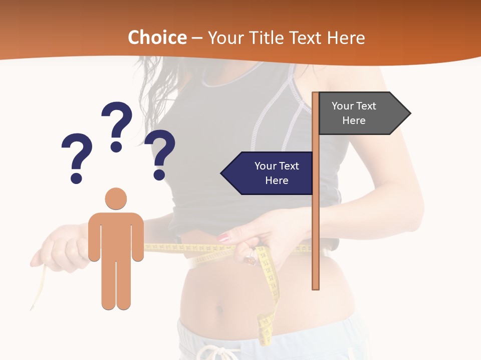 A Woman Measuring Her Waist With A Measuring Tape PowerPoint Template