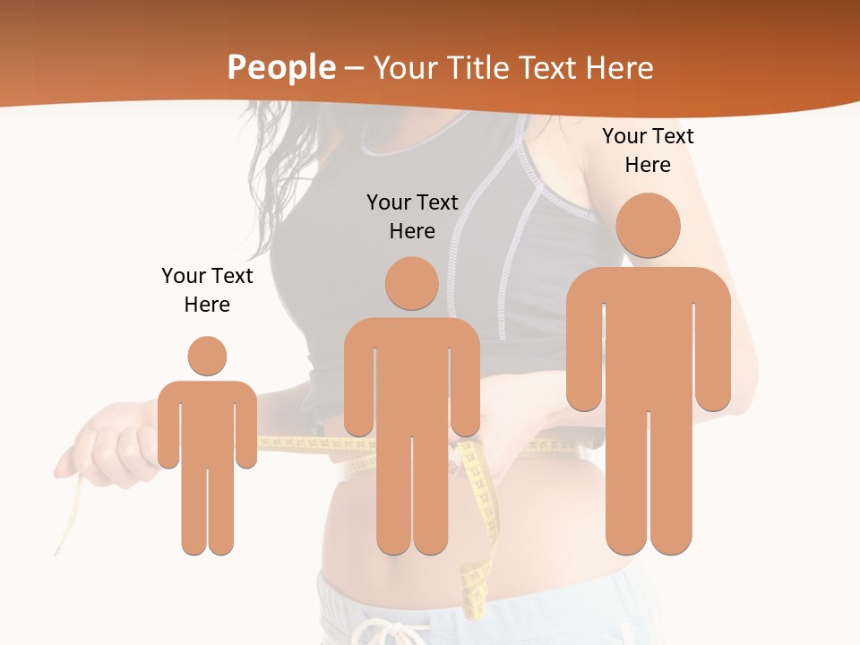 A Woman Measuring Her Waist With A Measuring Tape PowerPoint Template