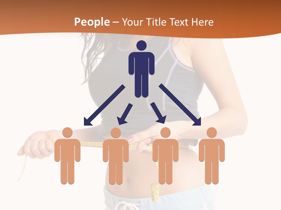 A Woman Measuring Her Waist With A Measuring Tape PowerPoint Template