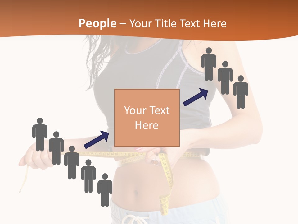 A Woman Measuring Her Waist With A Measuring Tape PowerPoint Template