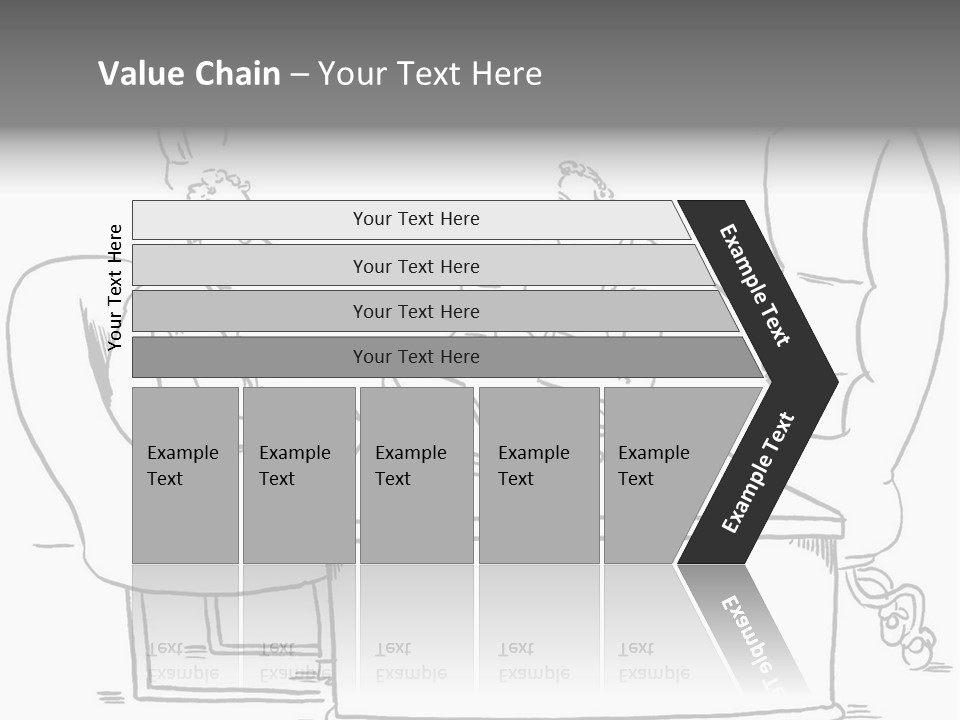 A Cartoon Of Two Men Sitting At A Table Talking To Each Other PowerPoint Template