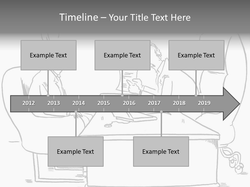 A Cartoon Of Two Men Sitting At A Table Talking To Each Other PowerPoint Template