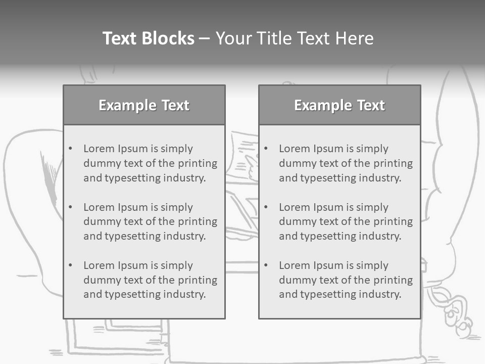 A Cartoon Of Two Men Sitting At A Table Talking To Each Other PowerPoint Template