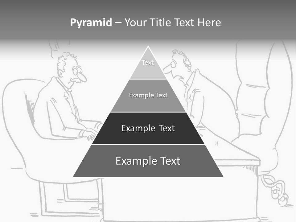 A Cartoon Of Two Men Sitting At A Table Talking To Each Other PowerPoint Template