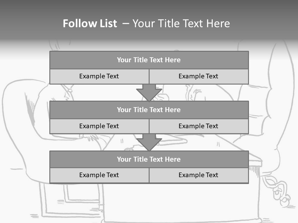 A Cartoon Of Two Men Sitting At A Table Talking To Each Other PowerPoint Template