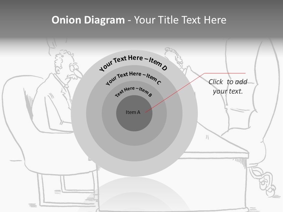 A Cartoon Of Two Men Sitting At A Table Talking To Each Other PowerPoint Template
