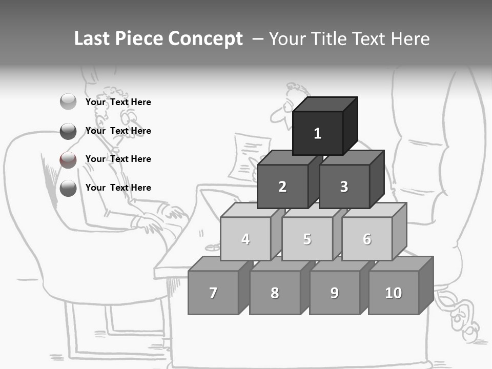 A Cartoon Of Two Men Sitting At A Table Talking To Each Other PowerPoint Template