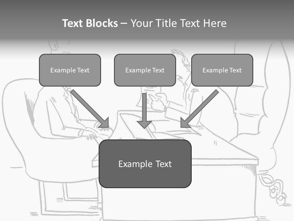 A Cartoon Of Two Men Sitting At A Table Talking To Each Other PowerPoint Template