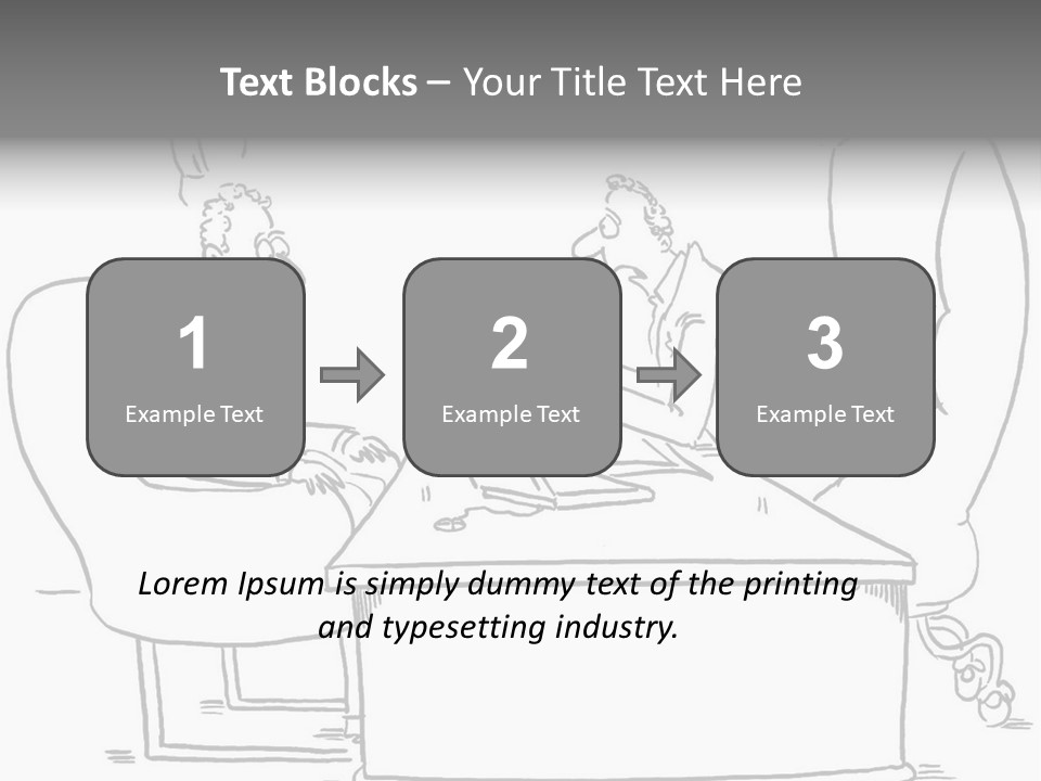 A Cartoon Of Two Men Sitting At A Table Talking To Each Other PowerPoint Template