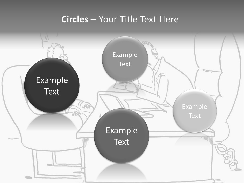 A Cartoon Of Two Men Sitting At A Table Talking To Each Other PowerPoint Template