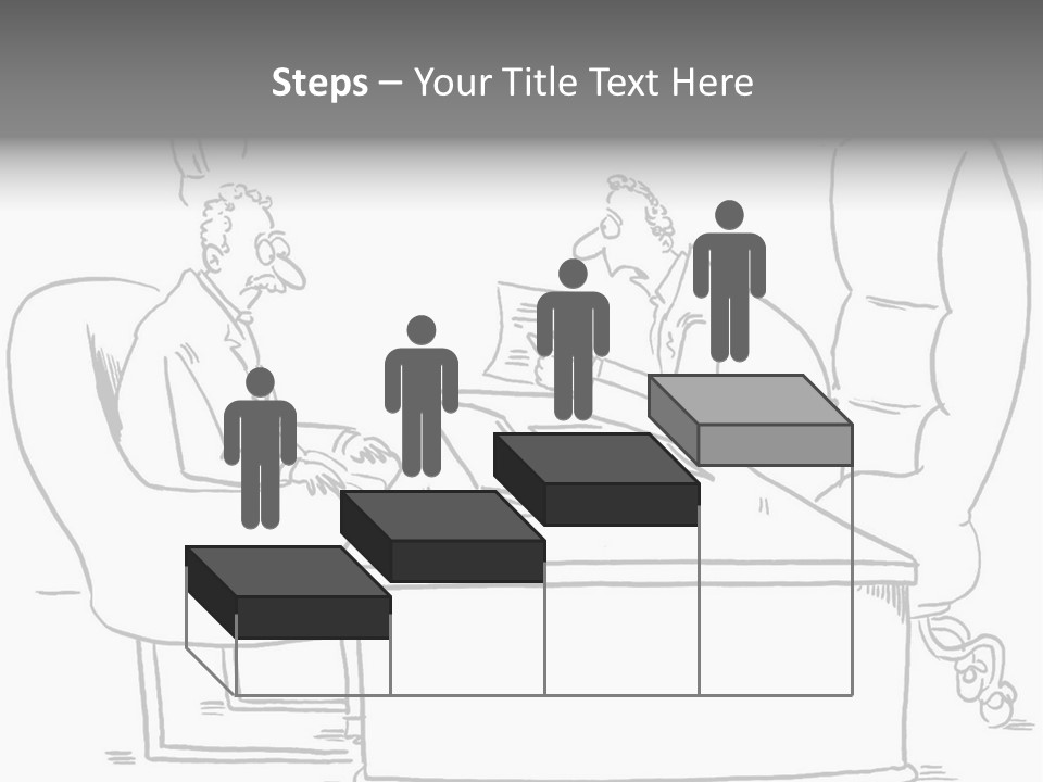 A Cartoon Of Two Men Sitting At A Table Talking To Each Other PowerPoint Template