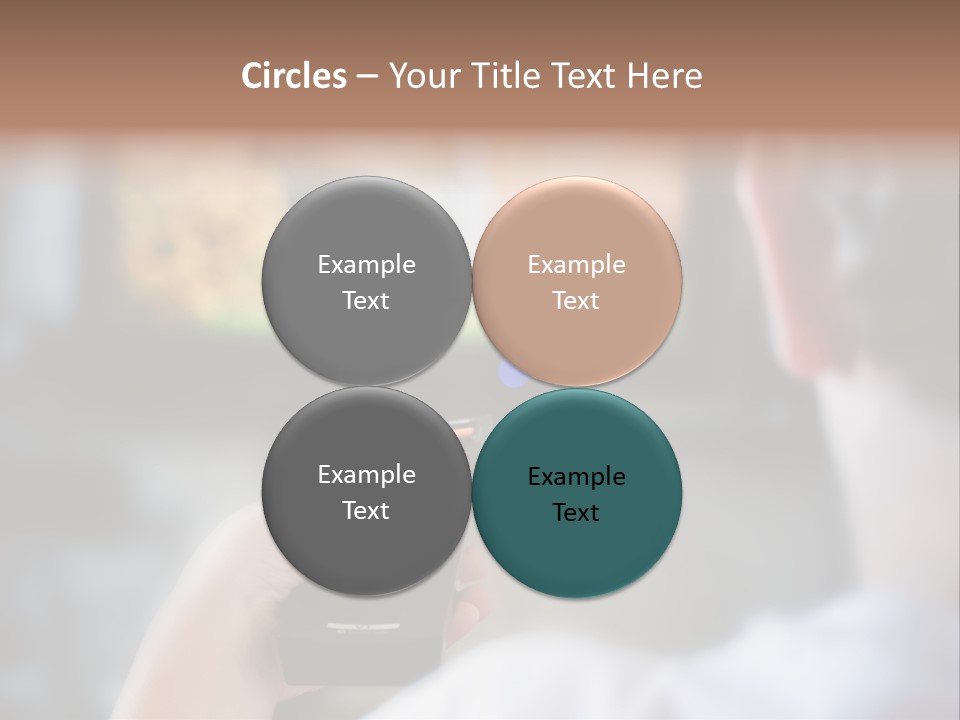 A Person Holding A Remote Control In Front Of A Television PowerPoint Template