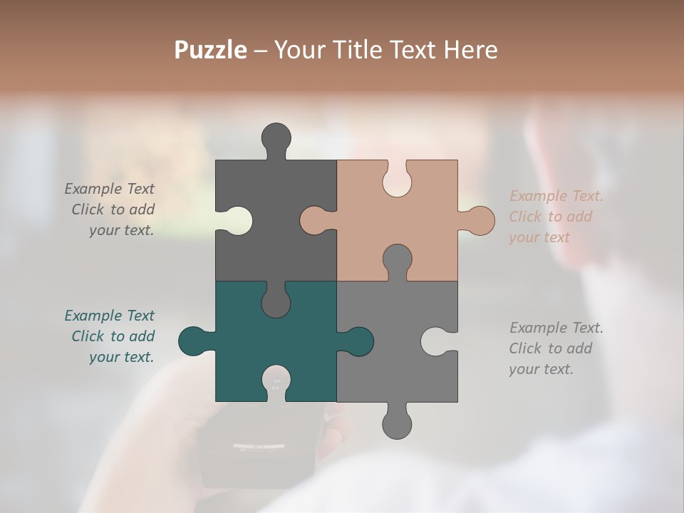 A Person Holding A Remote Control In Front Of A Television PowerPoint Template