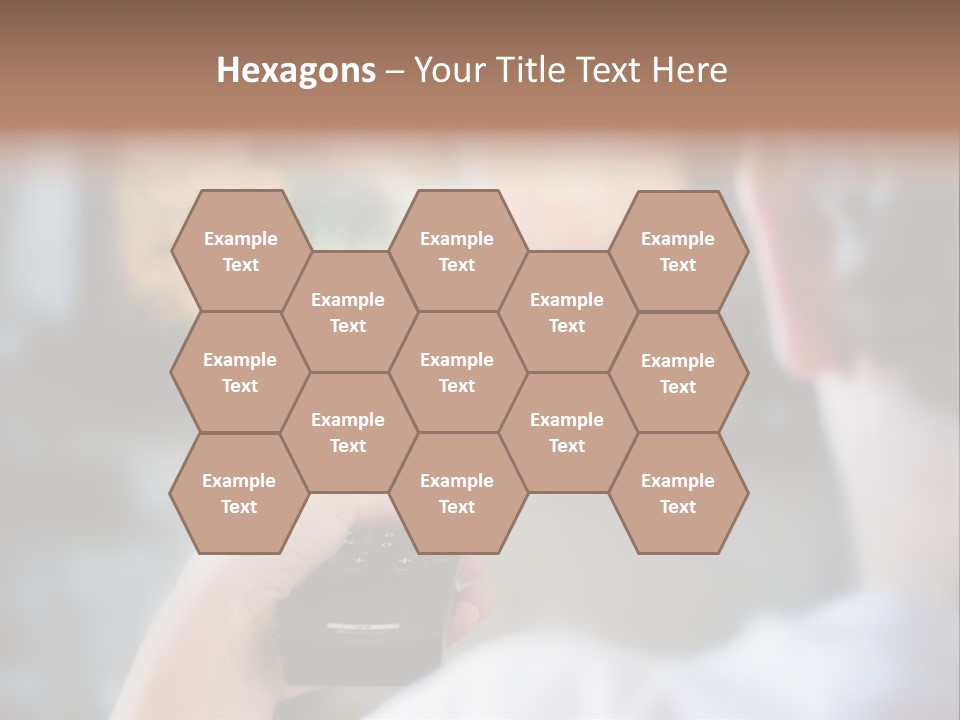 A Person Holding A Remote Control In Front Of A Television PowerPoint Template