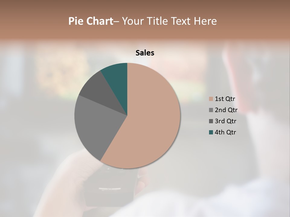 A Person Holding A Remote Control In Front Of A Television PowerPoint Template