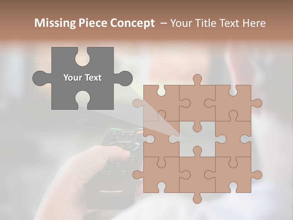 A Person Holding A Remote Control In Front Of A Television PowerPoint Template