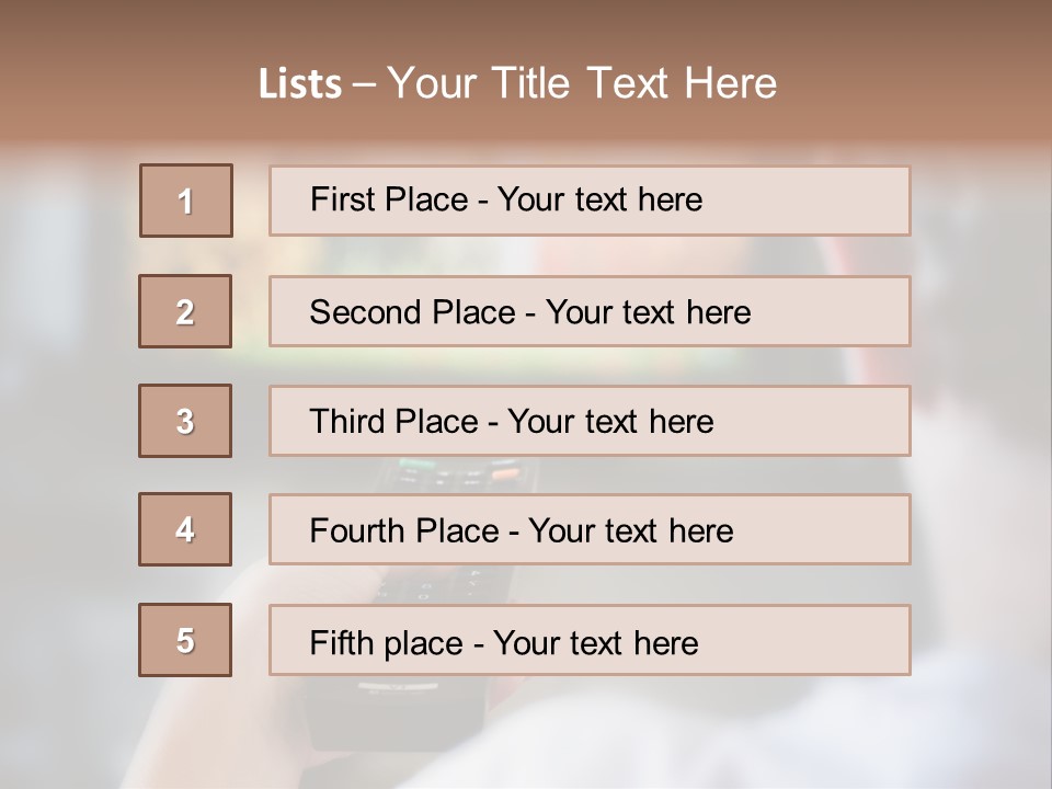 A Person Holding A Remote Control In Front Of A Television PowerPoint Template