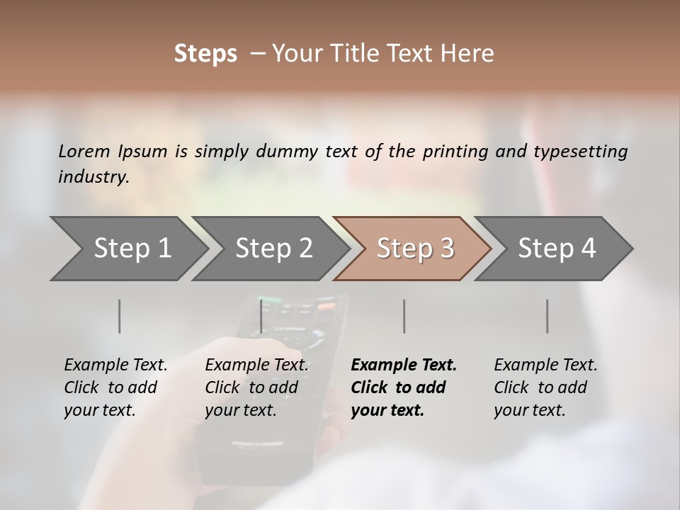 A Person Holding A Remote Control In Front Of A Television PowerPoint Template