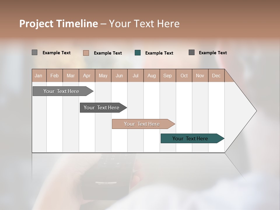 A Person Holding A Remote Control In Front Of A Television PowerPoint Template