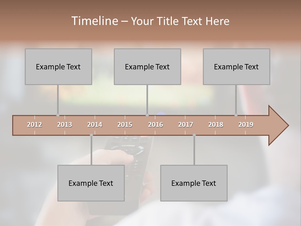 A Person Holding A Remote Control In Front Of A Television PowerPoint Template